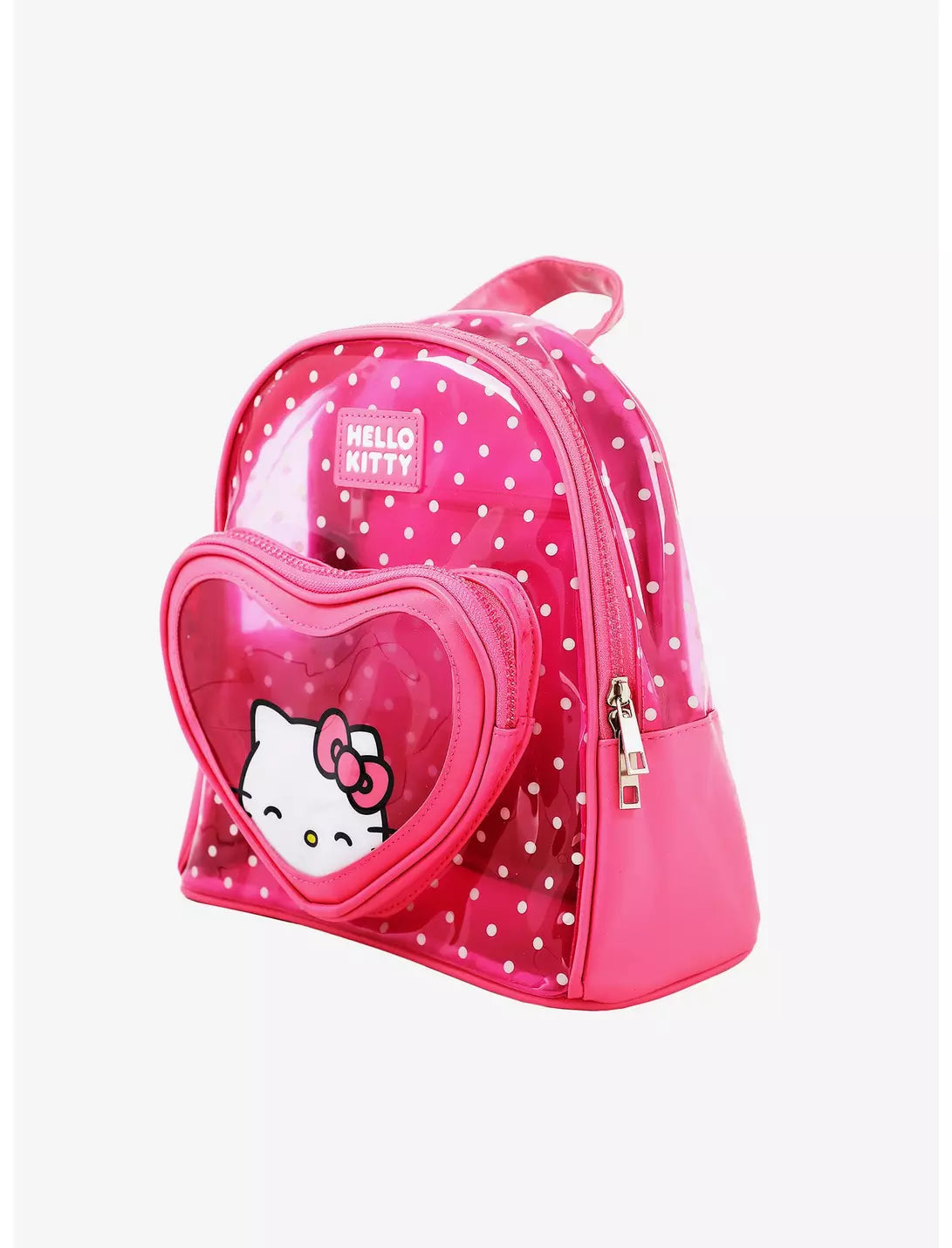 Hello Kitty Pink Polka Dot Transparent Mini Backpack