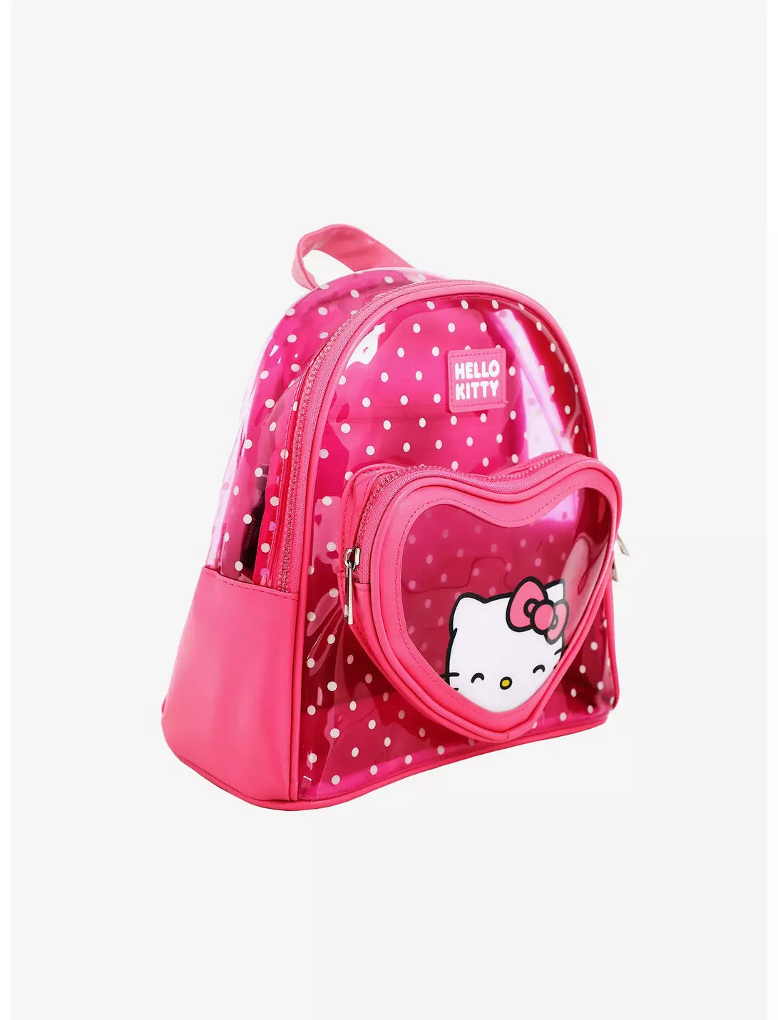 Hello Kitty Pink Polka Dot Transparent Mini Backpack