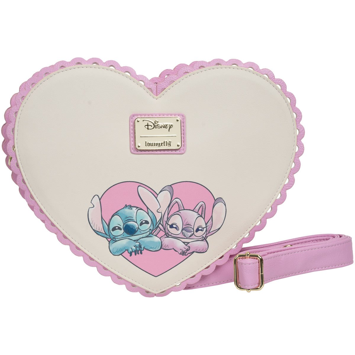 Lilo & Stitch Angel and Stitch Heart Kiss Crossbody Purse