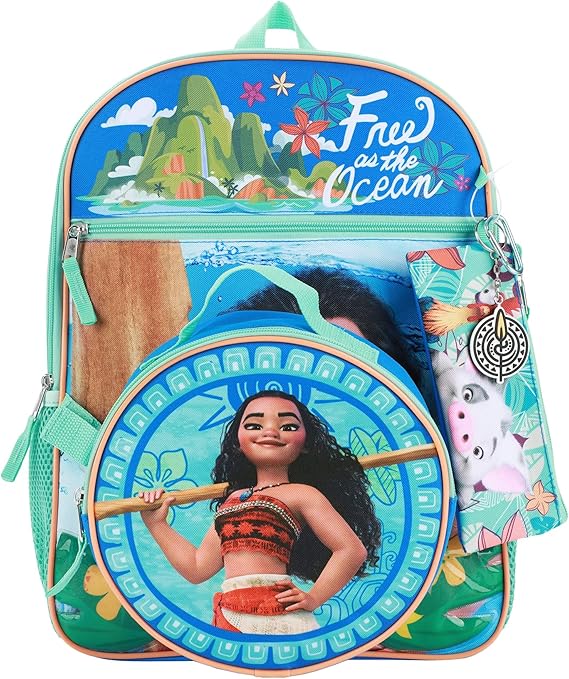 BIOWORLD Girls' Disney Princess Backpack (Little Big Kid), Blue, OneSize