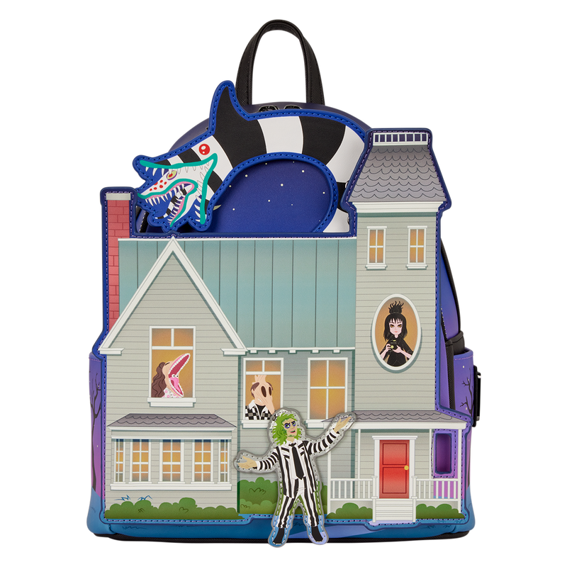 Loungefly Warner Bros Beetlejuice Deetz House Glow Mini Backpack