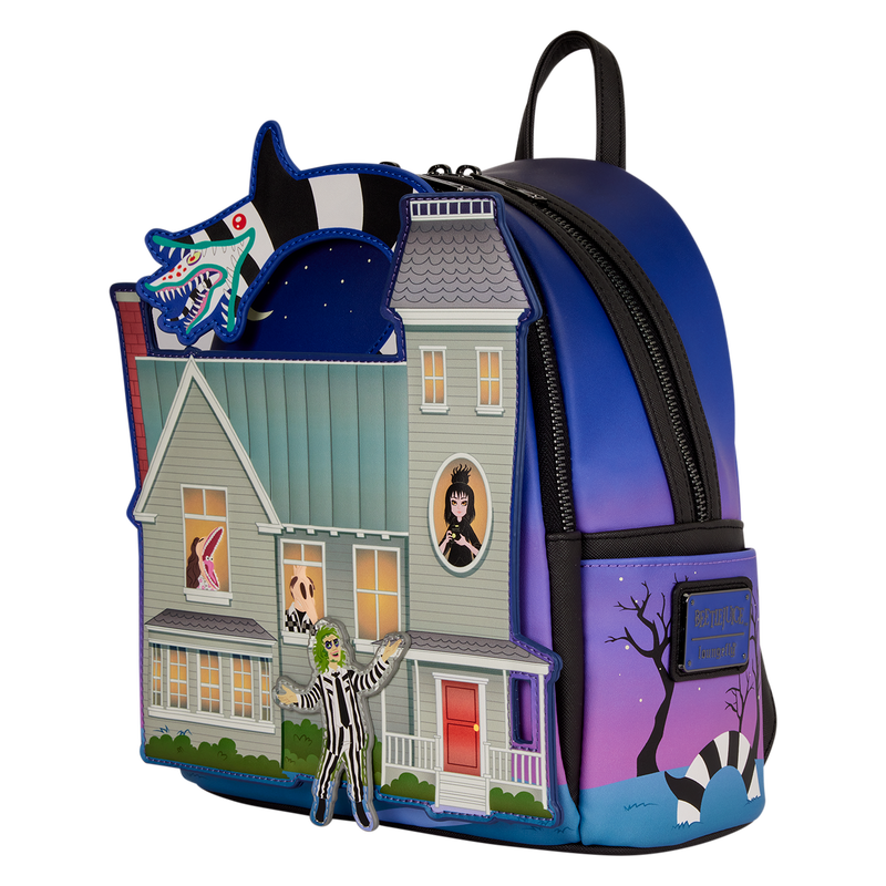 Loungefly Warner Bros Beetlejuice Deetz House Glow Mini Backpack