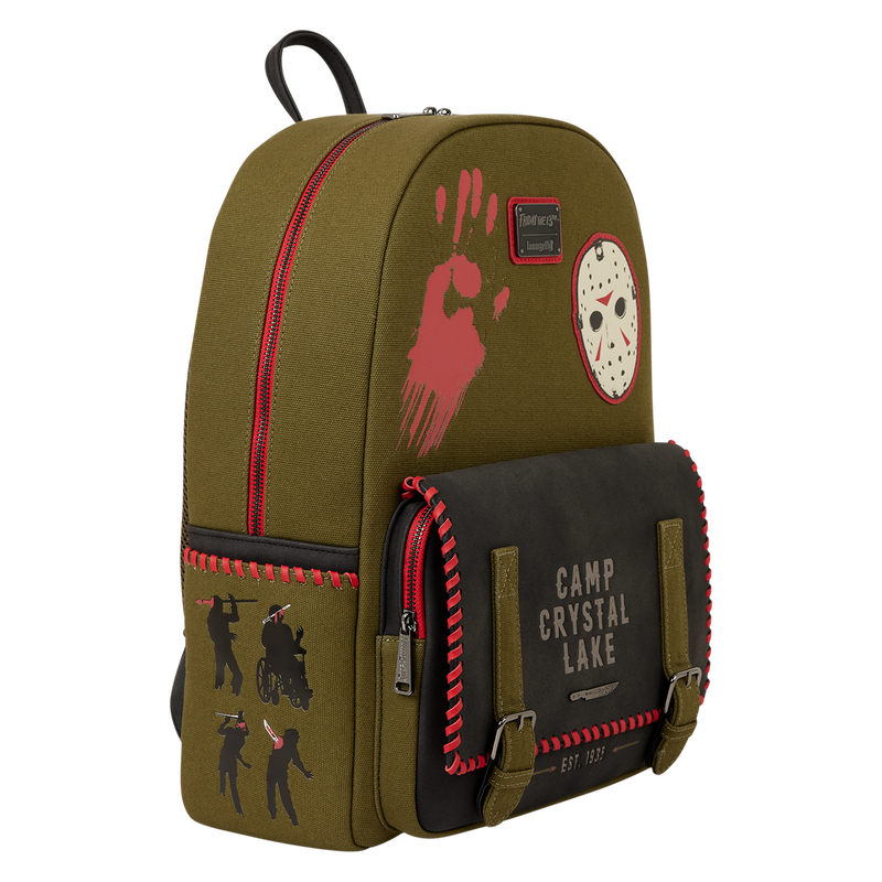 Friday the 13th Camp Crystal Lake Canvas Glow Full-Size Backpack