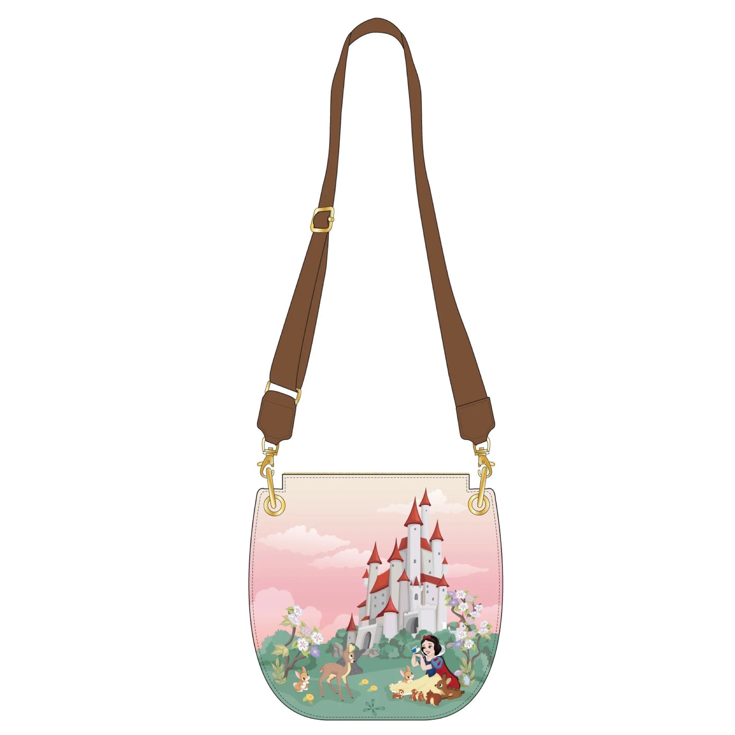 Loungefly Disney Snow White Castle Scene Crossbody Bag Purse Handbag