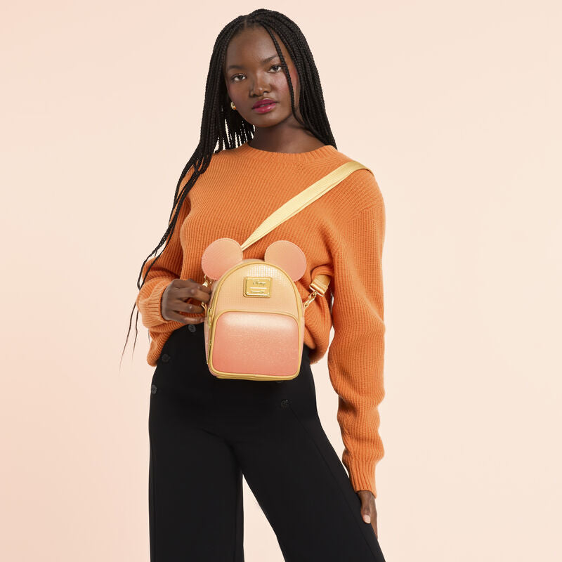 Mickey Mouse Glitter Sequin Convertible Mini Backpack & Crossbody Bag