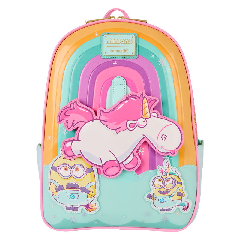 Minions Fluffy Unicorn Rainbow Mini Backpack