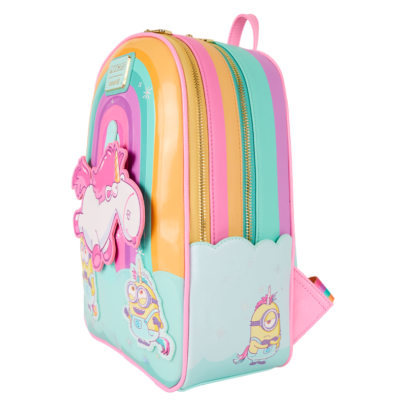 Minions Fluffy Unicorn Rainbow Mini Backpack