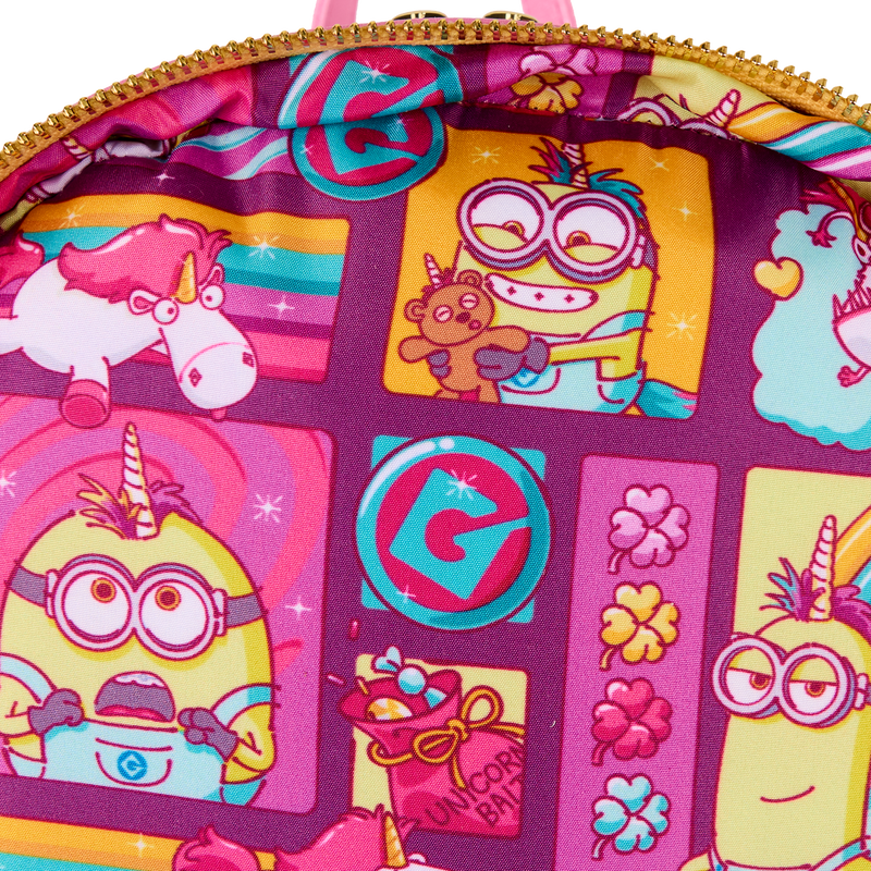 Minions Fluffy Unicorn Rainbow Mini Backpack