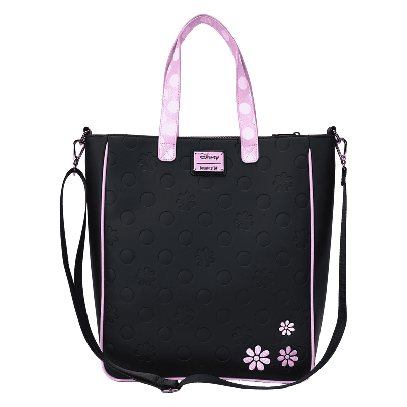 Minnie Mouse Floral Rock The Dots Tote Crossbody Bag With Coin Bag