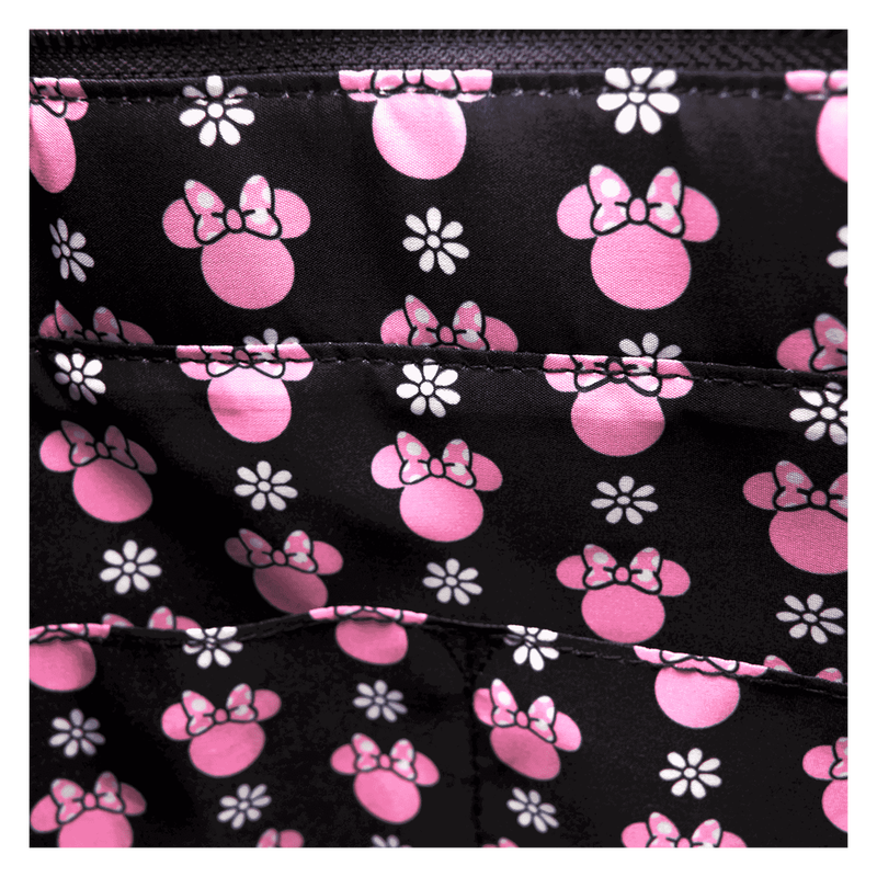 Minnie Mouse Floral Rock The Dots Tote Crossbody Bag With Coin Bag