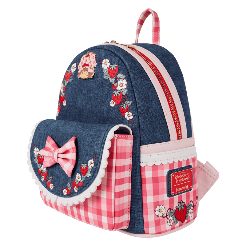 Loungefly Strawberry Shortcake Faux Denim Mini Backpack
