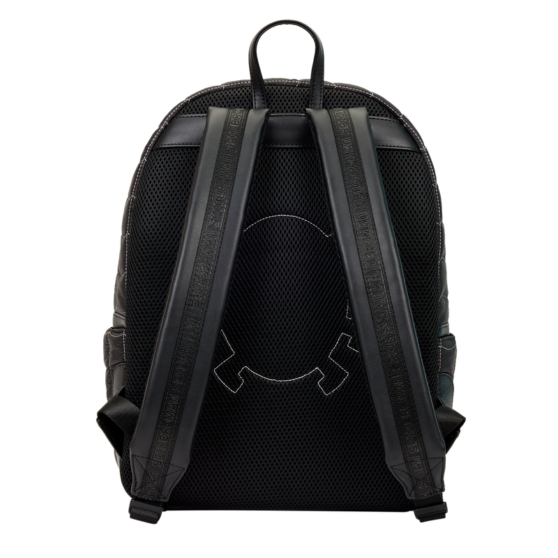 Spider-Man Black & White Suit Cosplay Quilted Full-Size Backpack