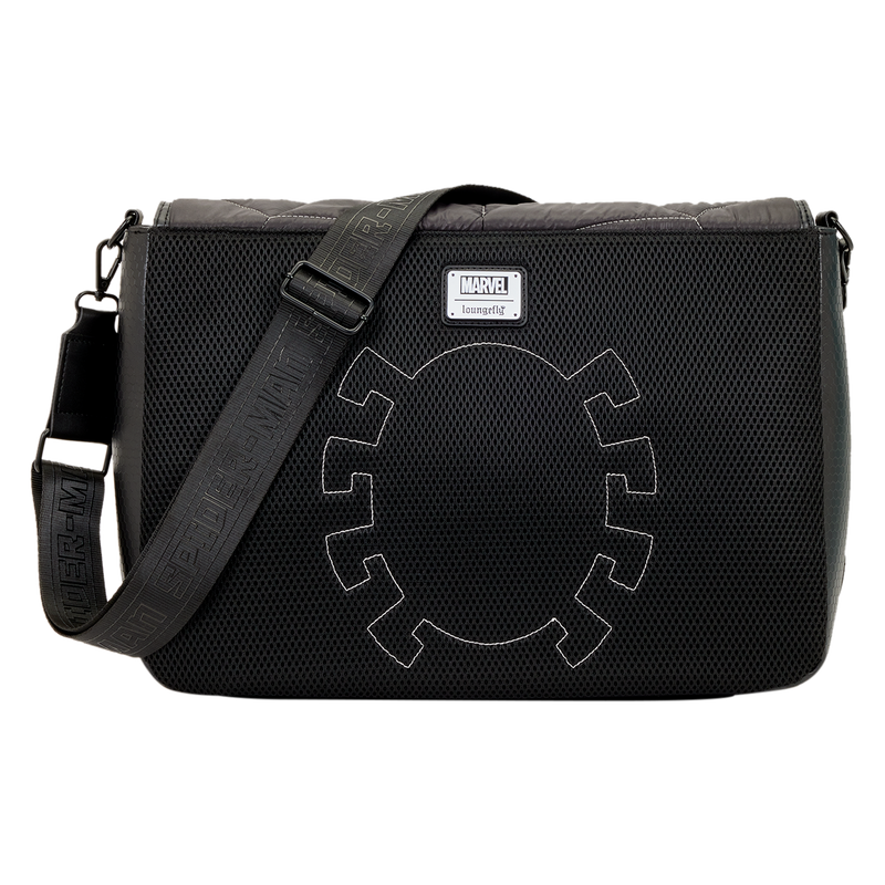 Spider-Man Black & White Suit Quilted Messenger Crossbody Bag