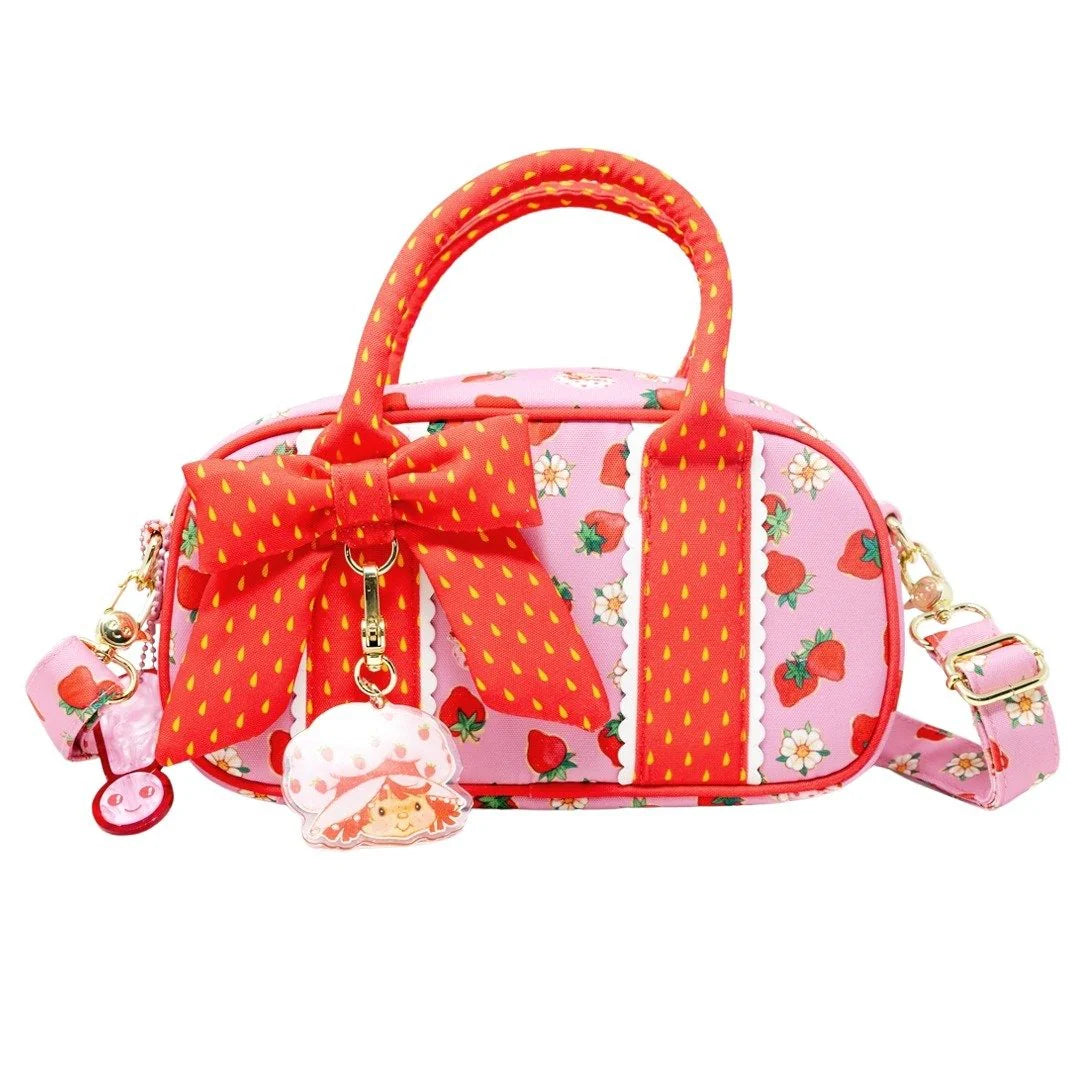 Strawberry Shortcake Duffelette Crossbody Bag with Acrylic Charm