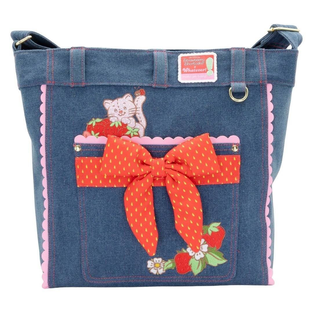 Whatever Makes You Happy Strawberry Shortcake Denim Tote Bag