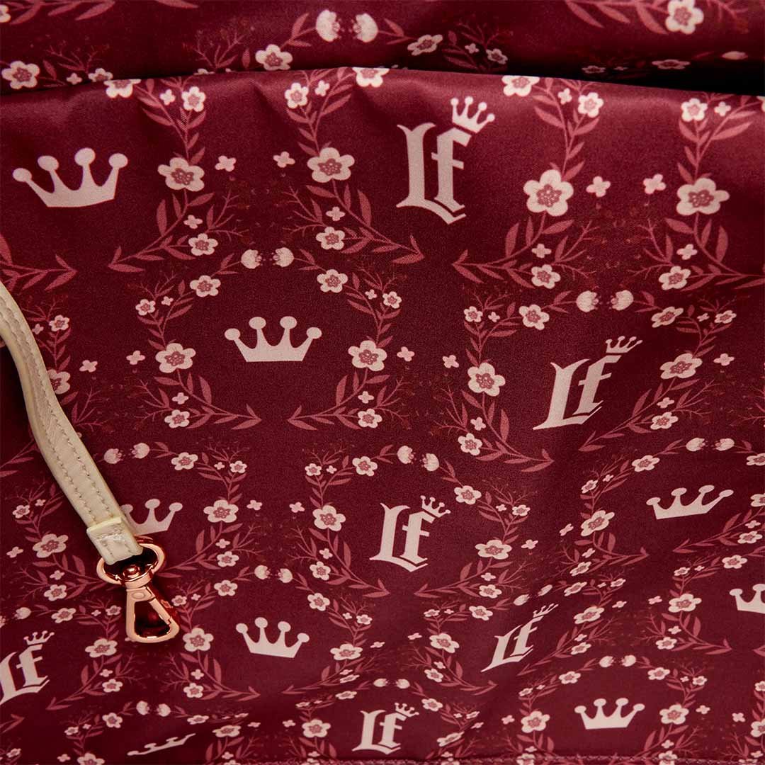 Loungefly Cream & Red Floral Convertible Backpack and Tote Crossbody Bag