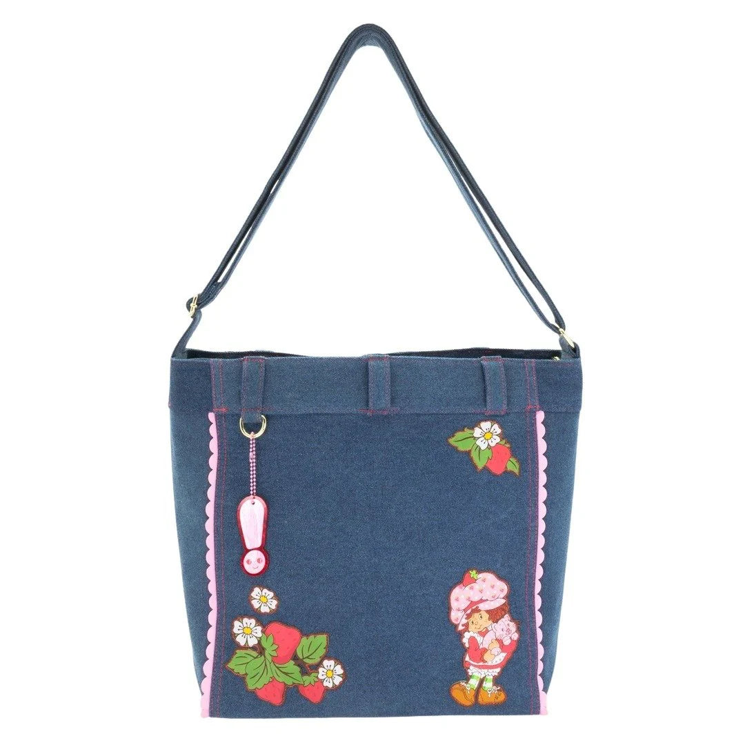 Whatever Makes You Happy Strawberry Shortcake Denim Tote Bag