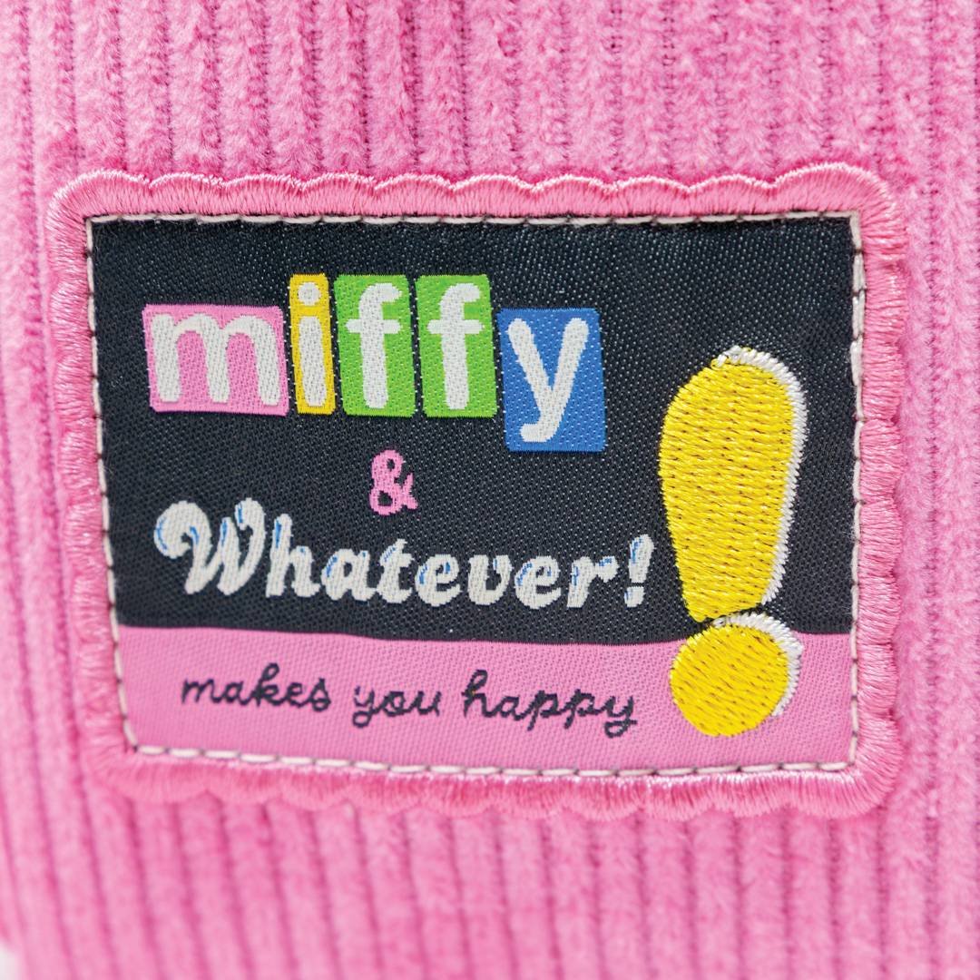 Miffy Corduroy and Faux Leather Pin Trading Backpack
