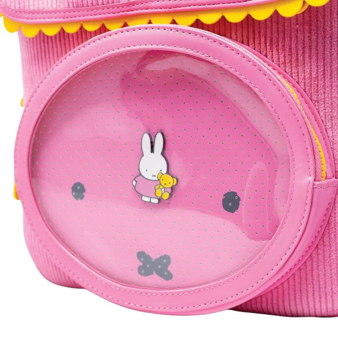 Miffy Corduroy and Faux Leather Pin Trading Backpack
