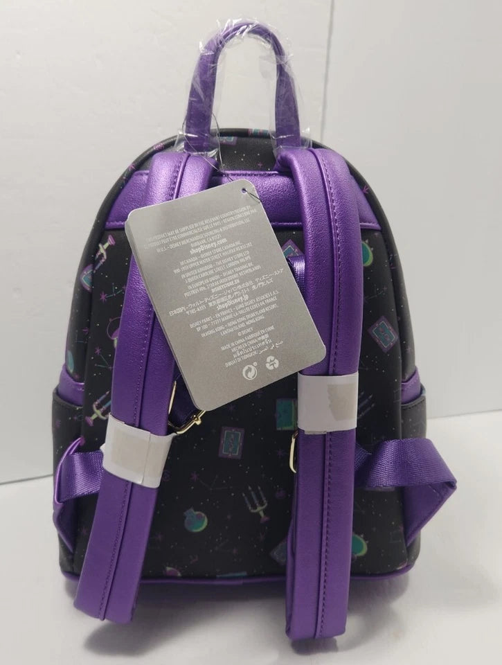 Disney Parks Hocus Pocus Allover Print Loungefly Mini Backpack Bag Purple