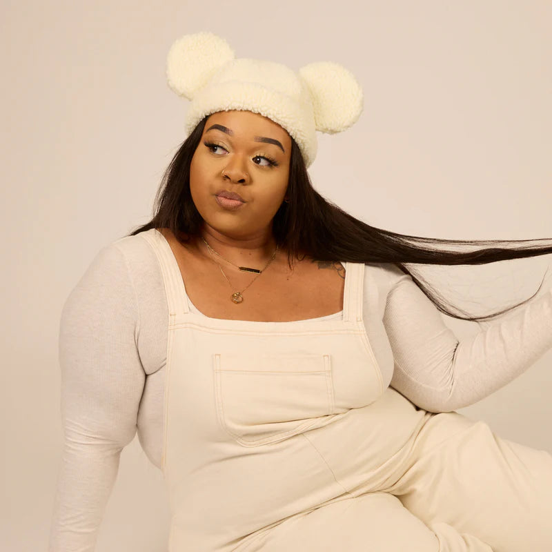 Mickey Sherpa Beanie Cream