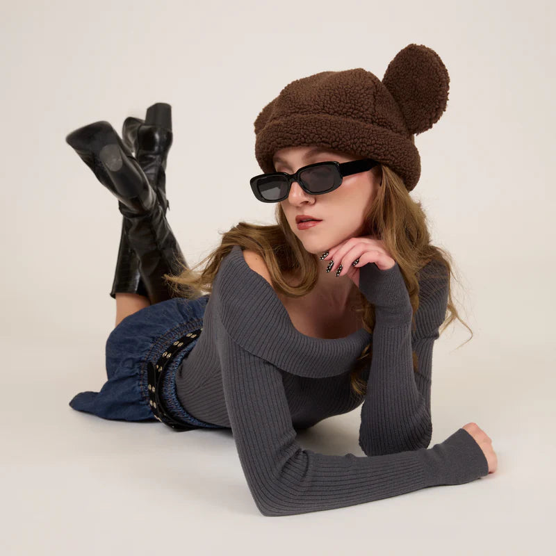 Mickey Sherpa Beanie Chocolate