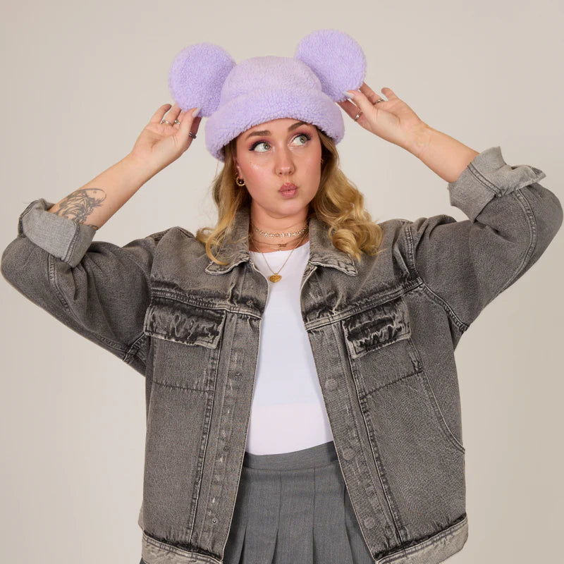 Mickey Sherpa Beanie Lavender