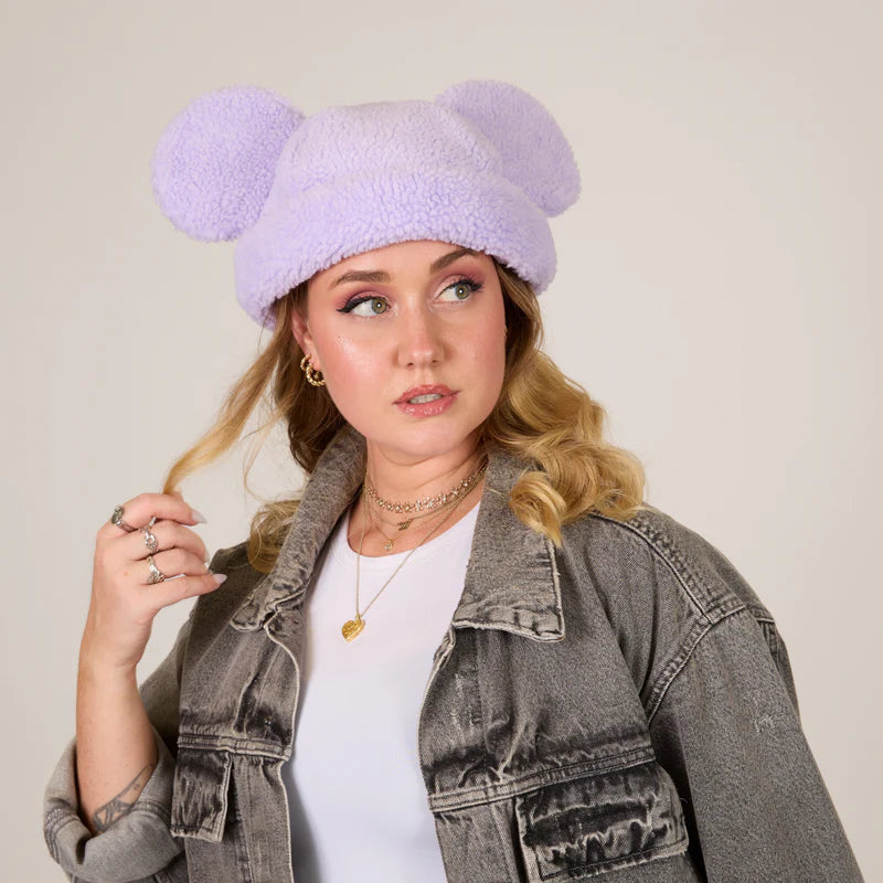 Mickey Sherpa Beanie Lavender