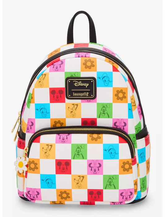 Mickey and Friends Checkered Colorful Mini Backpack