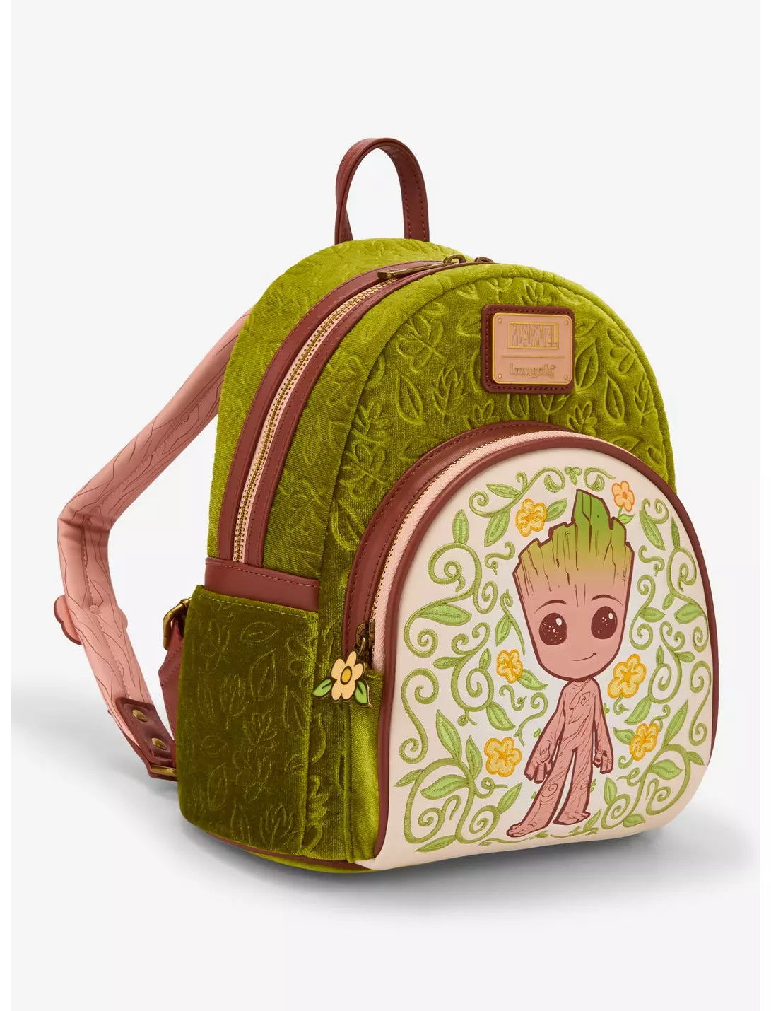 Marvel Guardians of The Galaxy Groot Floral Velvet Mini Backpack