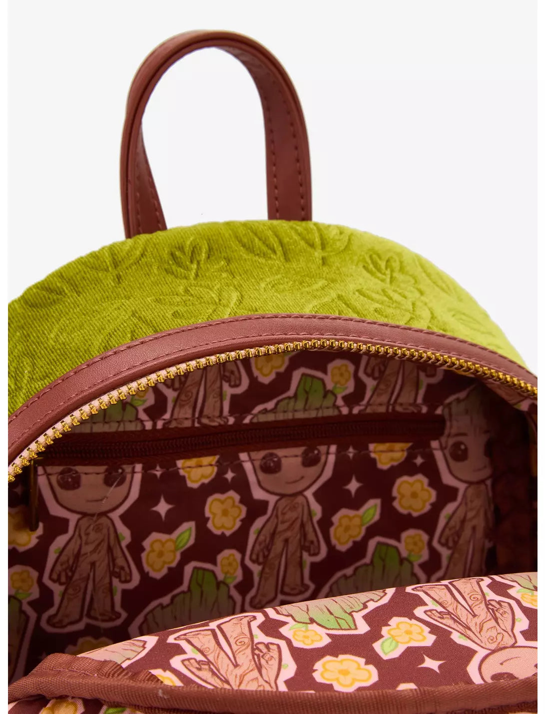 Marvel Guardians of The Galaxy Groot Floral Velvet Mini Backpack