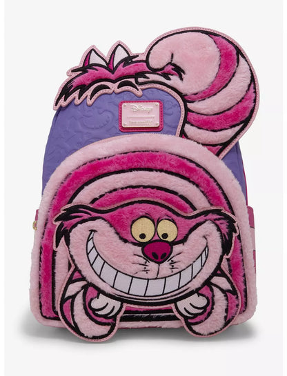 Disney Alice in Wonderland Fuzzy Cheshire Cat Mini Backpack