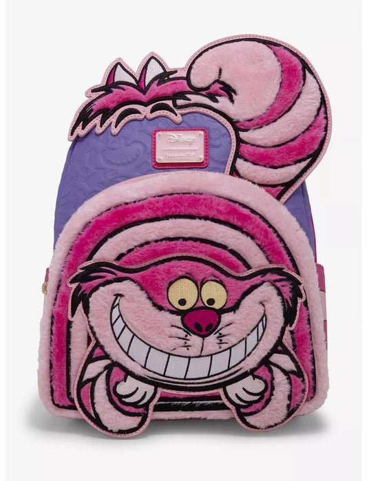 Disney Alice in Wonderland Fuzzy Cheshire Cat Mini Backpack
