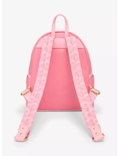 Loungefly Disney Beauty and the Beast Pink Roses Mini Backpack