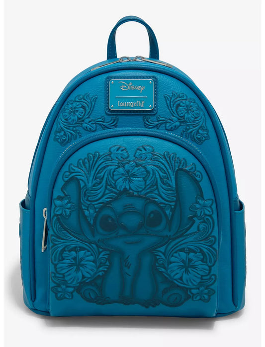 Loungefly Disney Lilo & Stitch Hibiscus Blue Mini Backpack