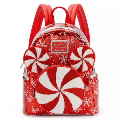 Mickey Mouse Icon Peppermint Swirl Loungefly Mini Backpack