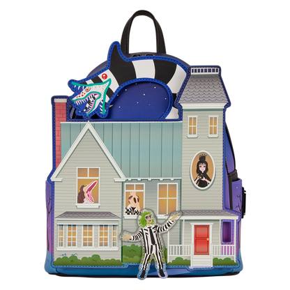 Loungefly Warner Bros Beetlejuice Deetz House Glow Mini Backpack