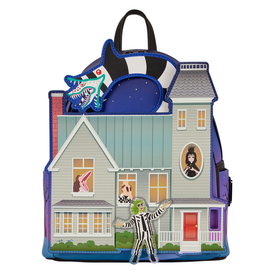 Loungefly Warner Bros Beetlejuice Deetz House Glow Mini Backpack