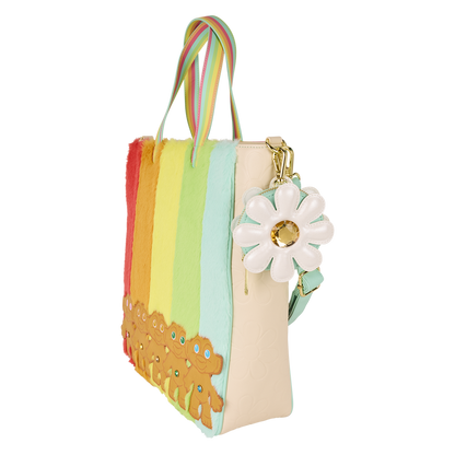Classic Trolls Plush Glitter Tote Crossbody Bag with Coin Bag