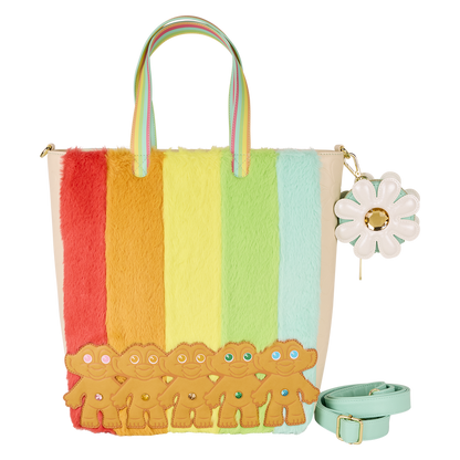 Classic Trolls Plush Glitter Tote Crossbody Bag with Coin Bag