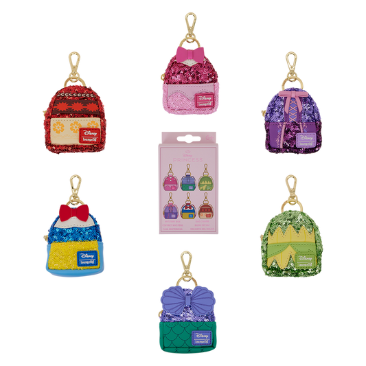 Disney Princess Exclusive Sequin Mystery Mini Backpack Keychain Charm