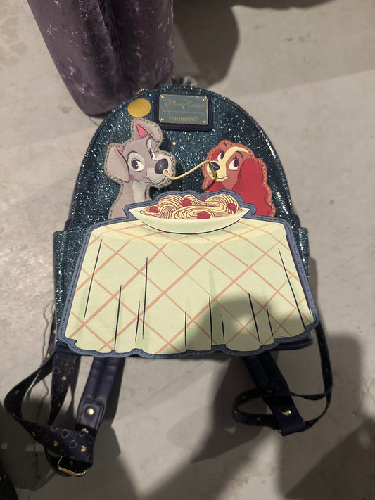 Disney Parks Lady & The Tramp Loungefly Mini Backpack