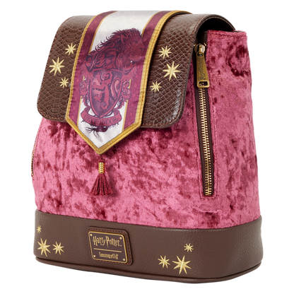 Exclusive Harry Potter Gryffindor Banner Velvet Mini Backpack