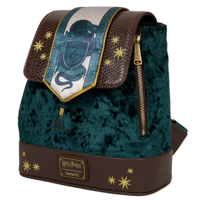 Exclusive Harry Potter Slytherin Banner Velvet Mini Backpack