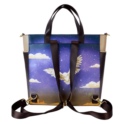 Harry Potter Hogwarts Starry Sky Convertible Backpack & Tote Crossbody Bag