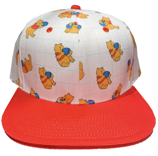 Disney Baseball Hat - Winnie the Pooh All Over - White SnapBack