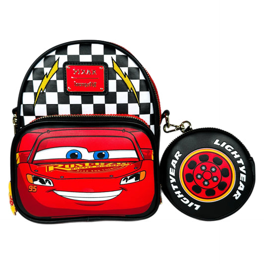 Pixar Cars Lightning McQueen Corduroy Convertible Mini Backpack