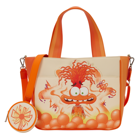Inside Out 2 Anxiety Glow Tote Crossbody Bag with Coin Bag