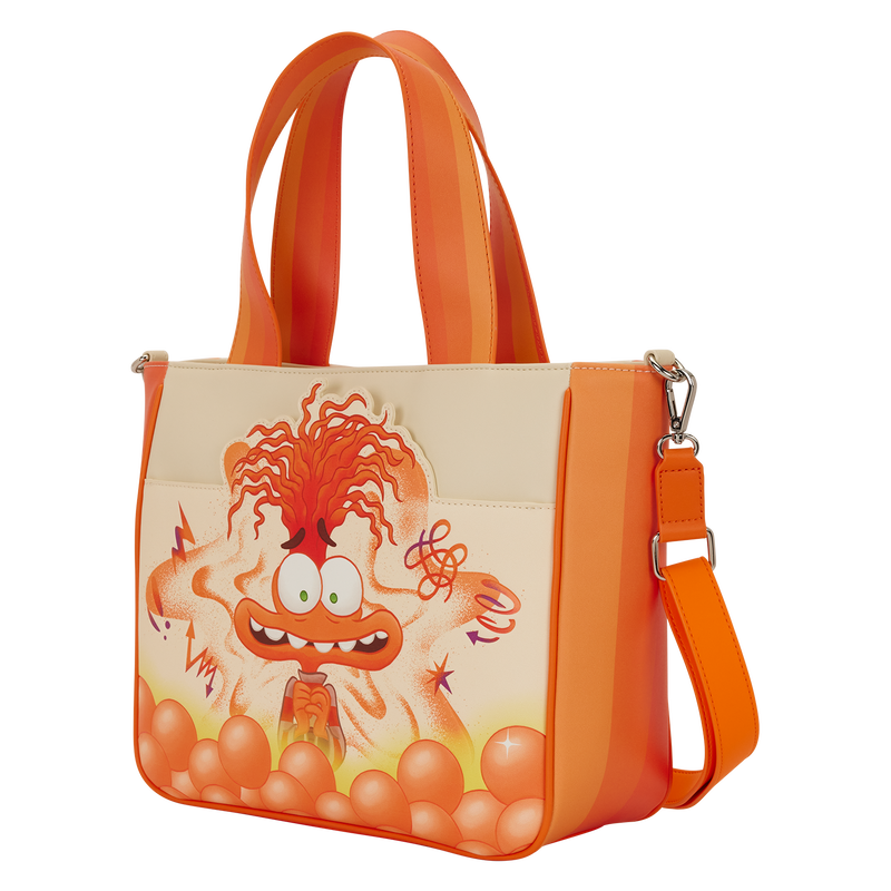 Inside Out 2 Anxiety Glow Tote Crossbody Bag with Coin Bag