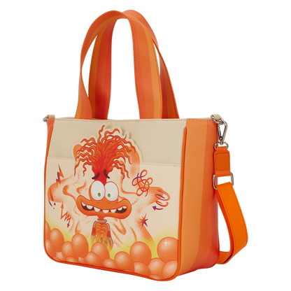 Inside Out 2 Anxiety Glow Tote Crossbody Bag with Coin Bag
